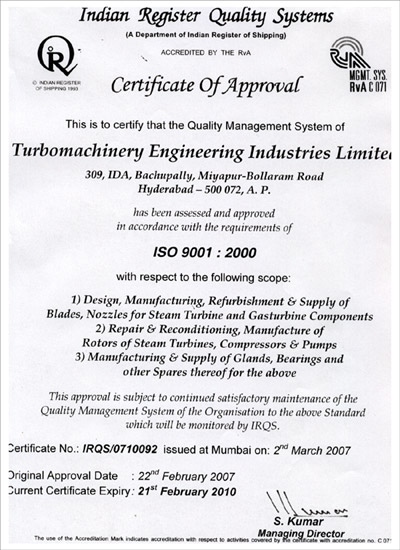 ISO Certifications
